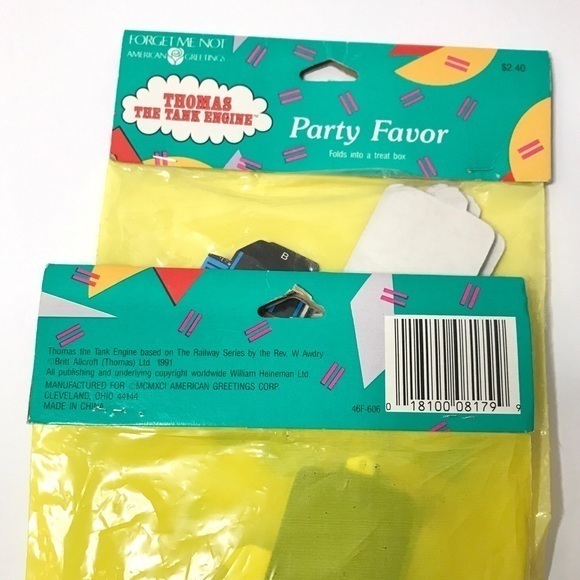 VTG NEW Thomas the Tank Engine Treat Boxes (2) 1990 -Party‎ Invitations (2) 1991 - Picture 3 of 7